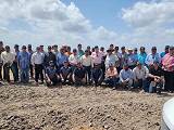 Realizan demostración de cosecha de soya en Díaz Ordaz