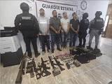 Cuatro detenidos con armas, droga y una camioneta robada en Matamoros